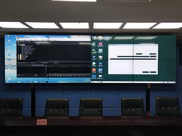 四川巴中某单位会议室拼接屏49寸2X4